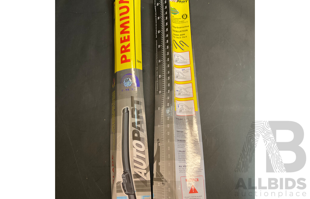 Bulk buy - E.M.T.C 26'' Flat Wiper Premium Blade 24-905 2PCS Set - Lot of 49