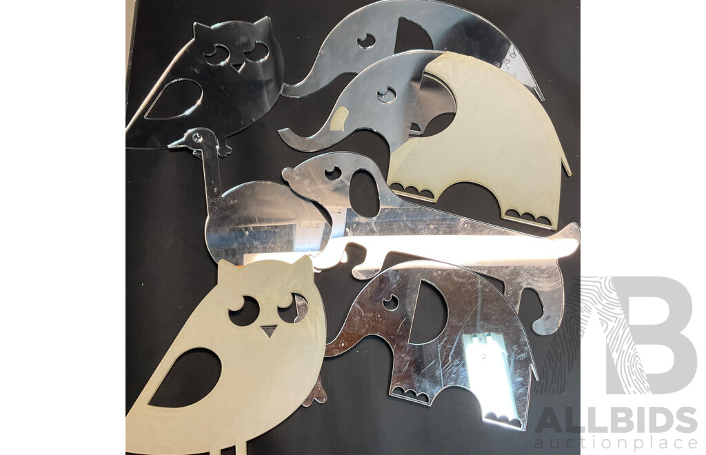 Assorted Animals Craft Wood & Mirror DIY Decoration