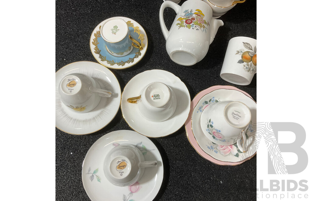 Collection of Various Vintage Dishes, Cups and Mugs