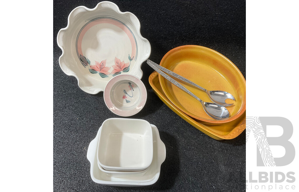 Collection of Various Vintage Dishes, Cups and Mugs