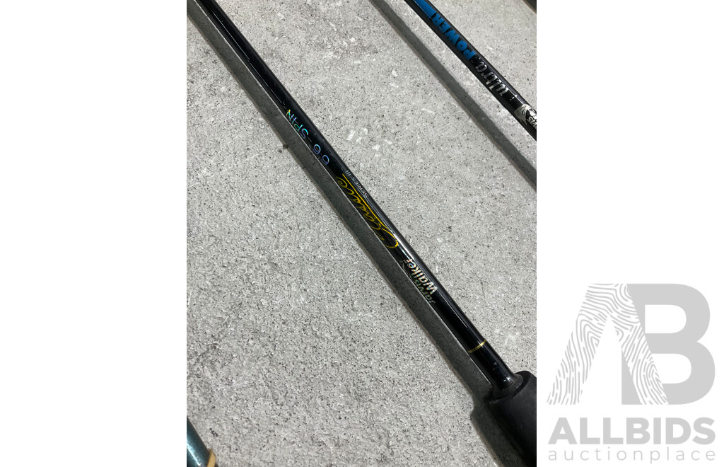Assorted Jarvis Walker Fishing Rods and Case - Lot of 6