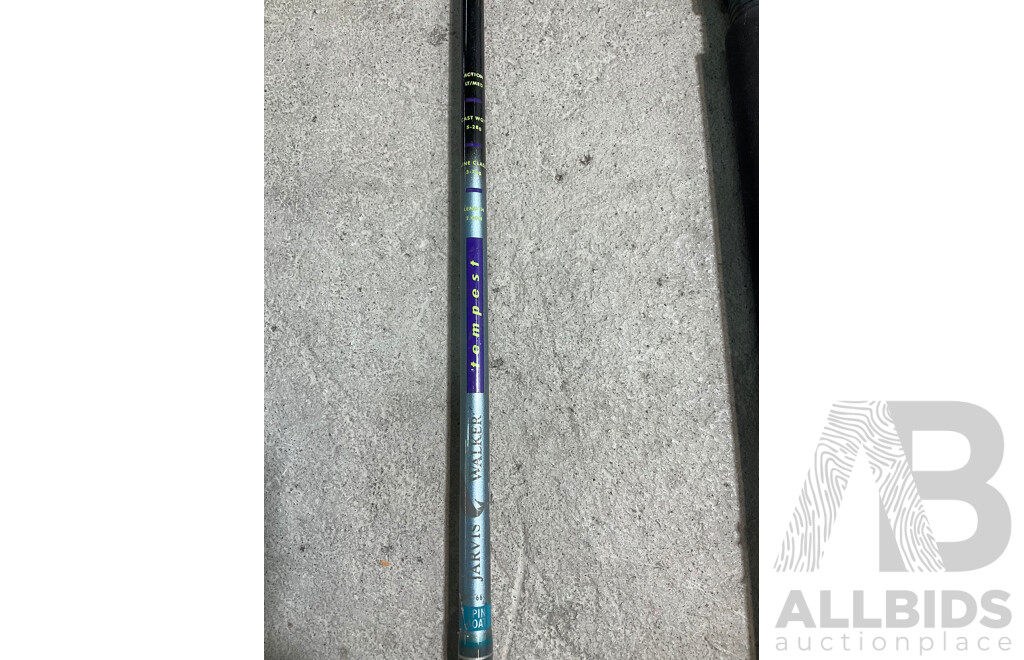 Assorted Jarvis Walker Fishing Rods and Case - Lot of 6