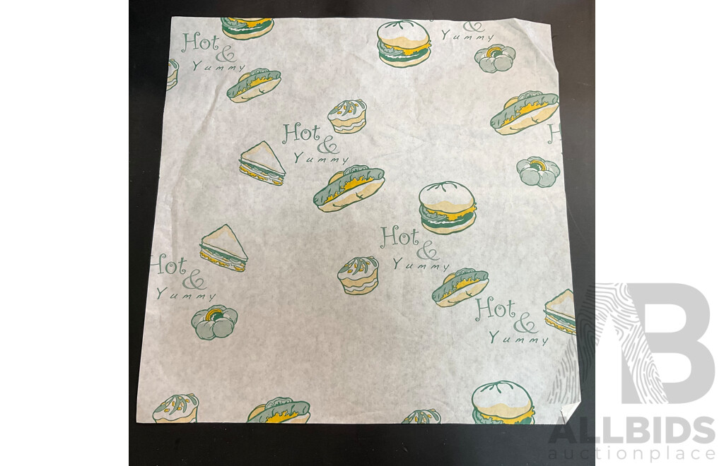 Bulk buy - Pettern Paper Burger / Food Wrapper Pack 100 - 305mmx305mm - Lot of 117 Packs