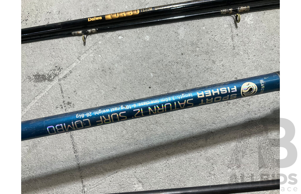 Assorted  Fishing Rods and Case - Lot of 6