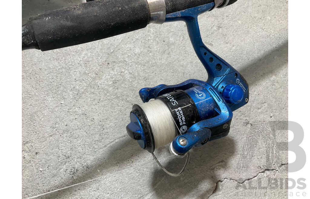 Assorted  Fishing Rods and Case - Lot of 6