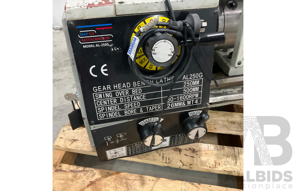 HAFCO AL-250G Bench Lathe