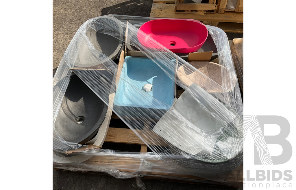 Bulk Lot - Mixed  Basins and Stone Stools