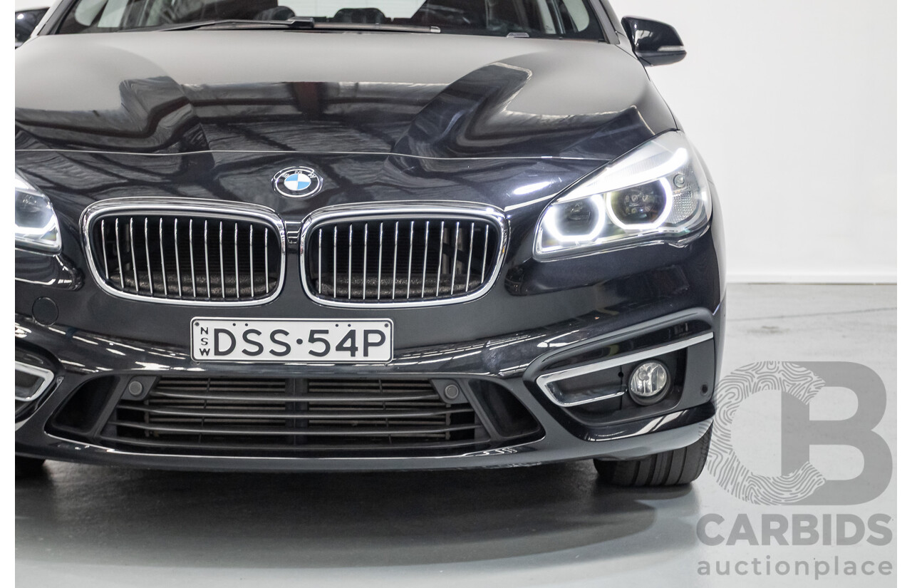 07/2017 BMW 220i Active Tourer Luxury Line F45 MY18 4D Wagon Black Sapphire Metallic Turbo 2.0L