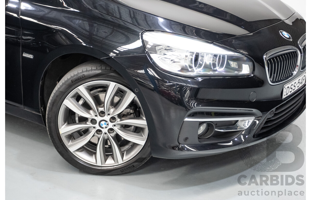 07/2017 BMW 220i Active Tourer Luxury Line F45 MY18 4D Wagon Black Sapphire Metallic Turbo 2.0L