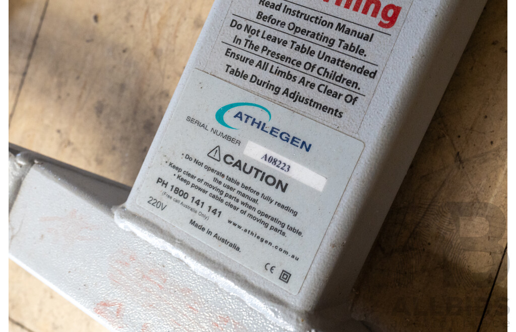 Athlegen Electric Body Work Table Grey