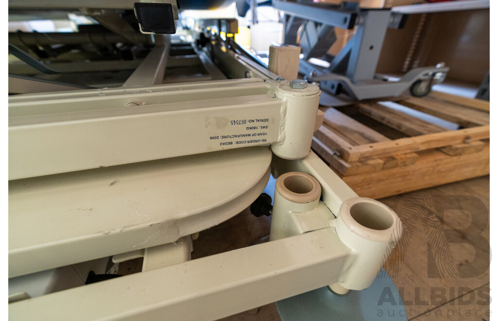 2008 Universal K2 Hospital Bed - Pair of with Attatchments