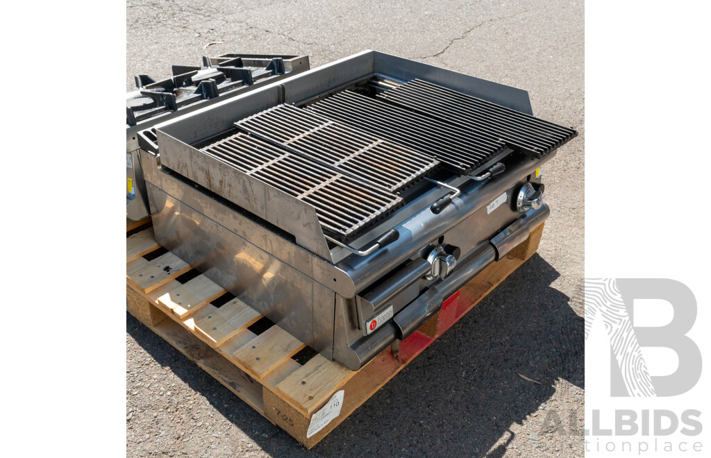 Baron Stainless Steel Two Burner in Bench Gas Barbeque