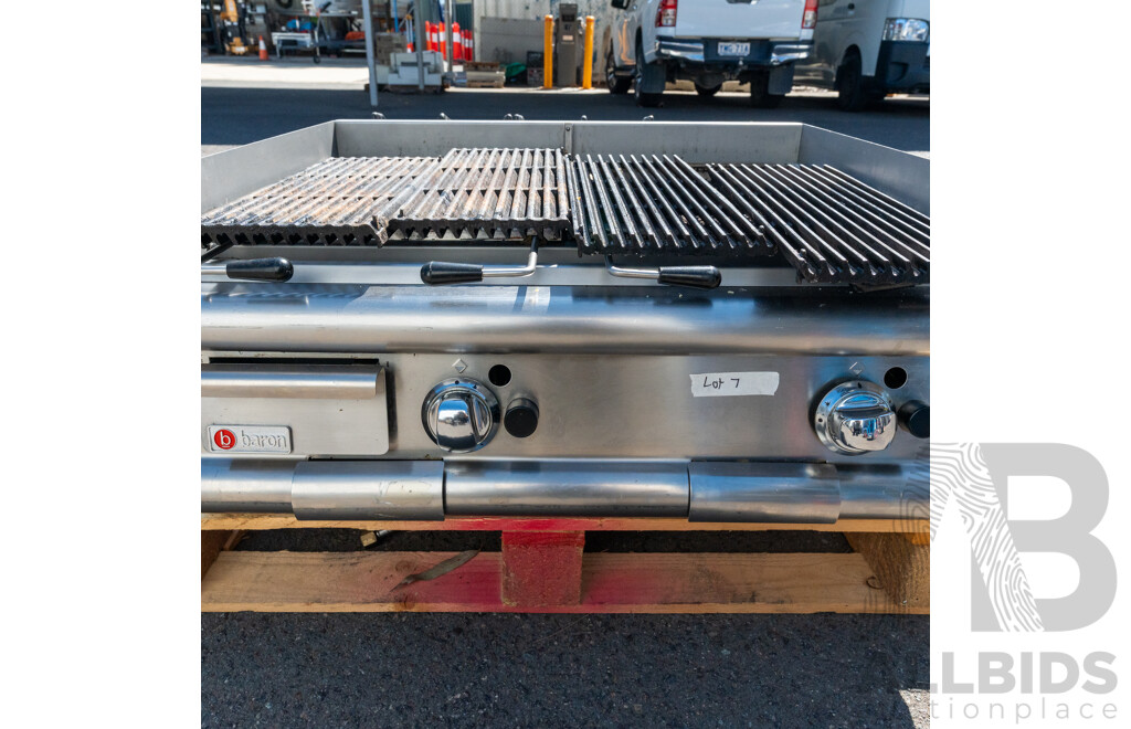 Baron Stainless Steel Two Burner in Bench Gas Barbeque