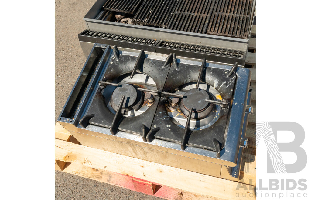 Baron Stainless Steel Two Burner Bench Gas Cooktop