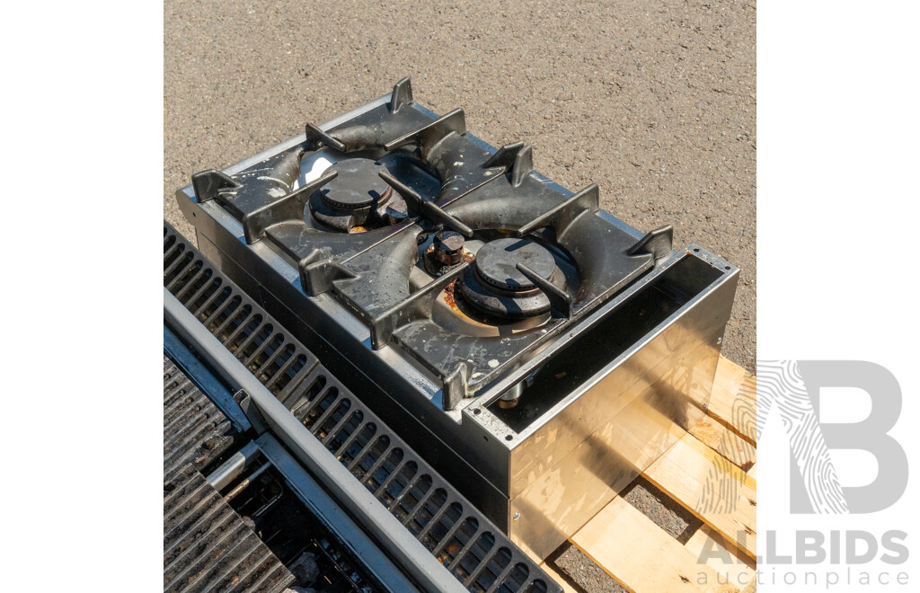 Baron Stainless Steel Two Burner Bench Gas Cooktop