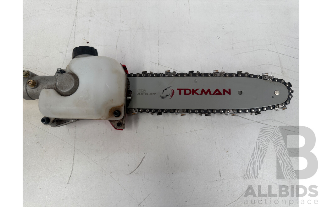 TDKMAN 5 in 1 Pole Chainsaw Hedge Trimmer Brush Cutter Whipper Snipper Pruner Line Tree