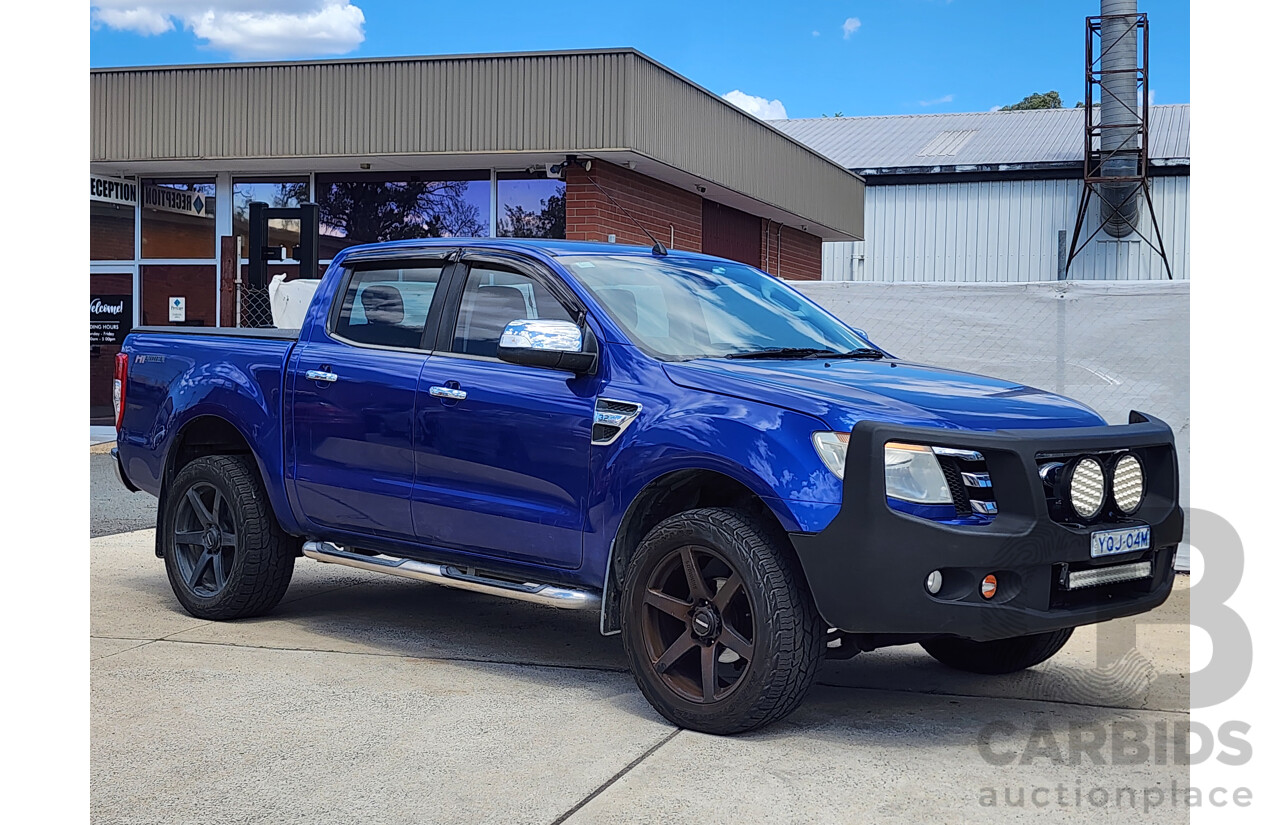 1/2015 Ford Ranger XLT 3.2 Hi-Rider (4x2) PX Crew Cab P/Up Blue 3.2L