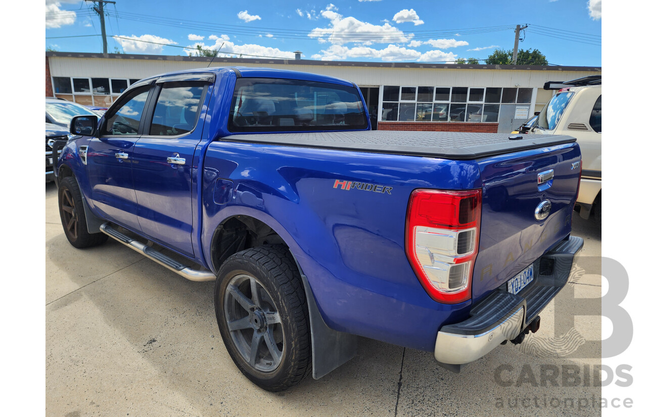 1/2015 Ford Ranger XLT 3.2 Hi-Rider (4x2) PX Crew Cab P/Up Blue 3.2L