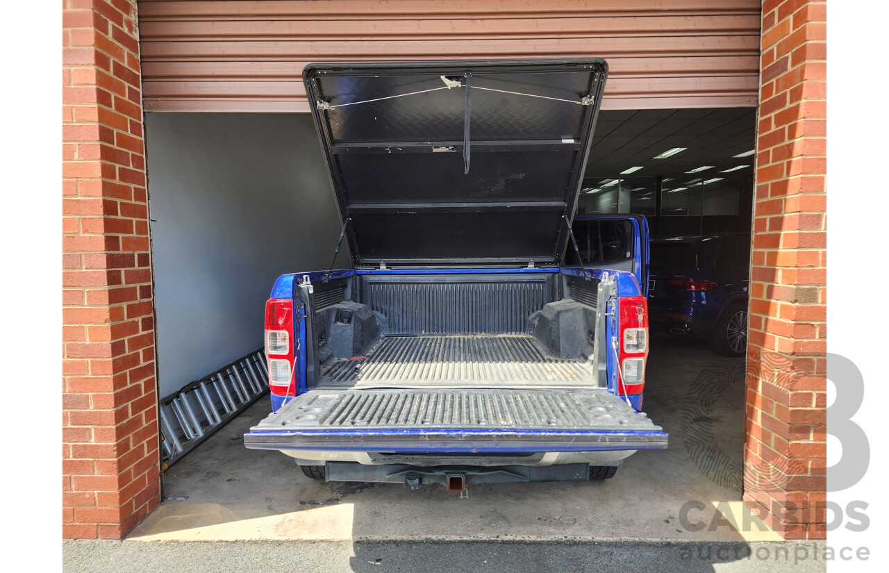 1/2015 Ford Ranger XLT 3.2 Hi-Rider (4x2) PX Crew Cab P/Up Blue 3.2L