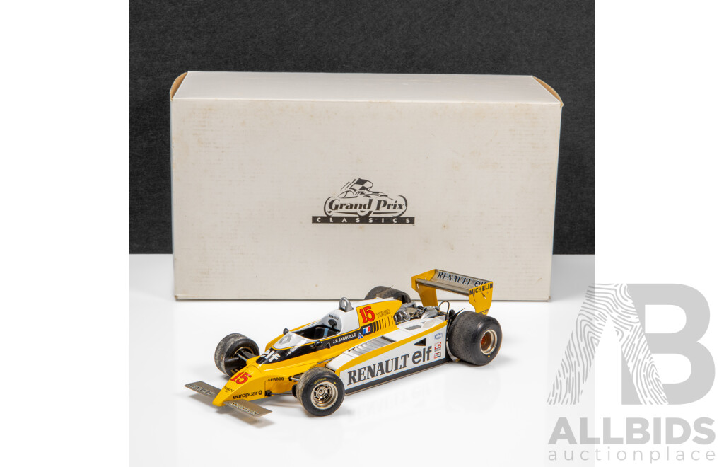 Exoto Grand Prix Classics 1980 Renault RE-20 Turbo Formula 1 Grand Prix Austria Winner J.P Jaboullie #15 - 1:18 Scale Model Car