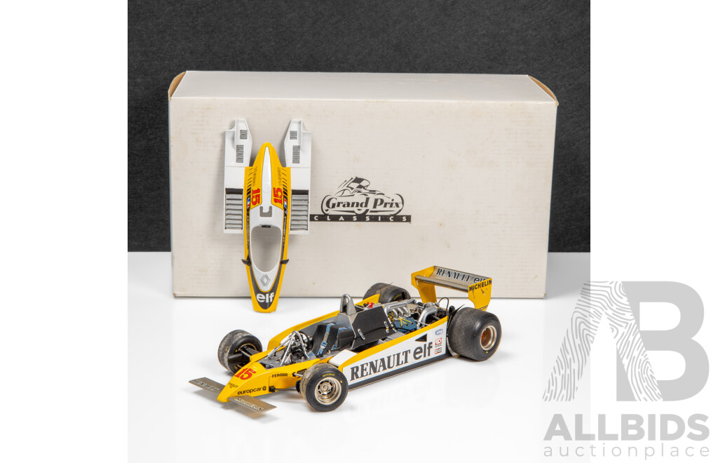 Exoto Grand Prix Classics 1980 Renault RE-20 Turbo Formula 1 Grand Prix Austria Winner J.P Jaboullie #15 - 1:18 Scale Model Car
