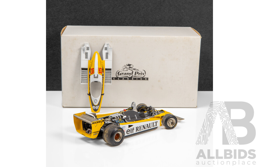 Exoto Grand Prix Classics 1980 Renault RE-20 Turbo Formula 1 Grand Prix Austria Winner J.P Jaboullie #15 - 1:18 Scale Model Car