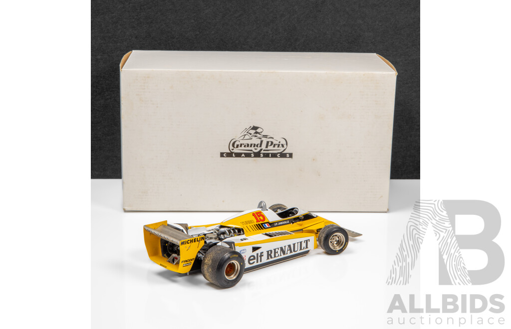 Exoto Grand Prix Classics 1980 Renault RE-20 Turbo Formula 1 Grand Prix Austria Winner J.P Jaboullie #15 - 1:18 Scale Model Car