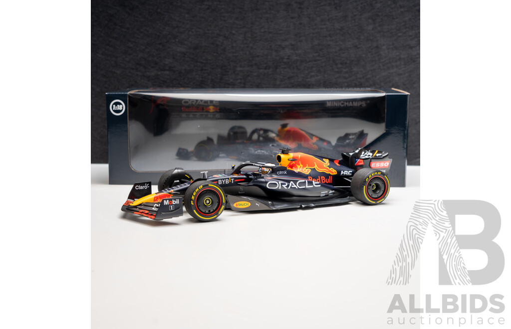Minichamps 2022 Oracle Red Bull Racing RB18 F1 Winner Saudi Arabian Grand Prix Max Verstappen #1 - 1:18 Scale Model Car - Brand New