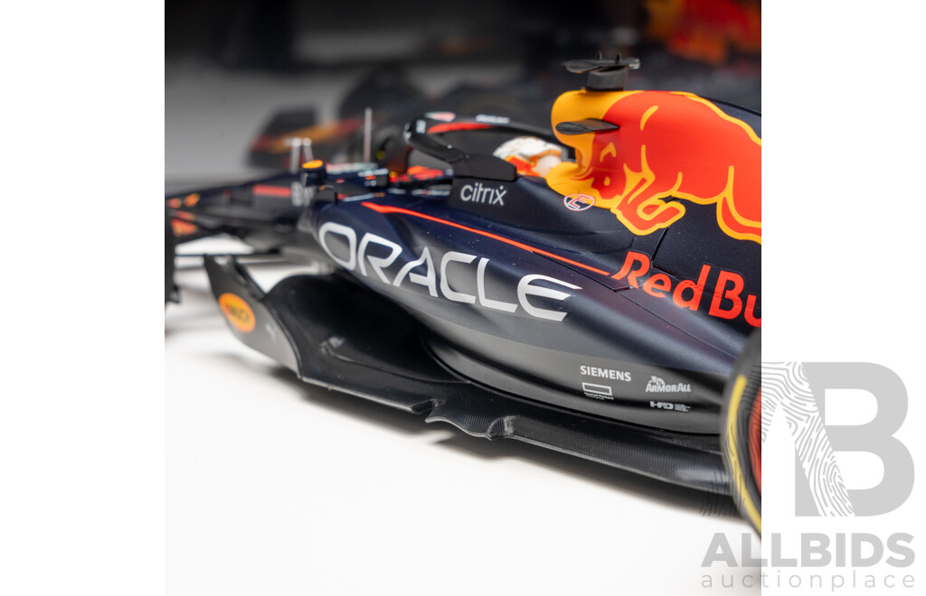 Minichamps 2022 Oracle Red Bull Racing RB18 F1 Winner Saudi Arabian Grand Prix Max Verstappen #1 - 1:18 Scale Model Car - Brand New