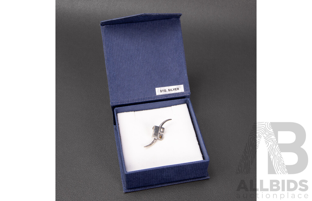 Modernist Sterling Silver Tie Pin, Circa 1960s