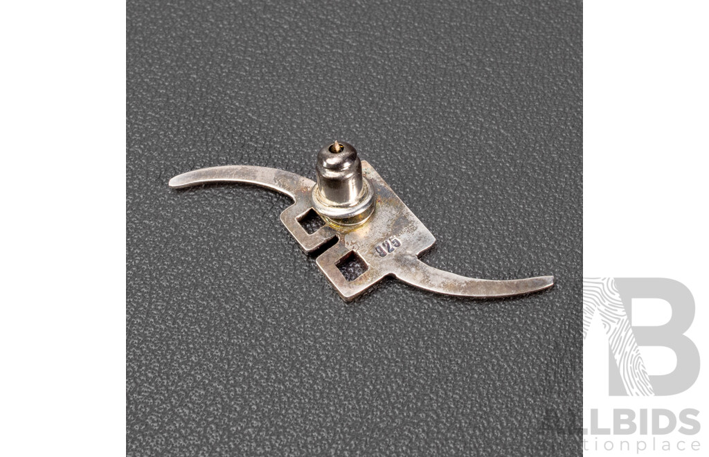 Modernist Sterling Silver Tie Pin, Circa 1960s