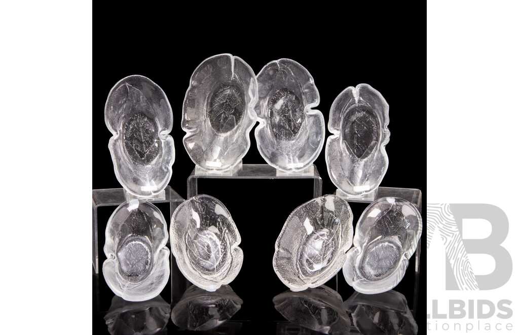 Set of Eight Kosta Boda Party Series Bowls Designed by Göran Wärff