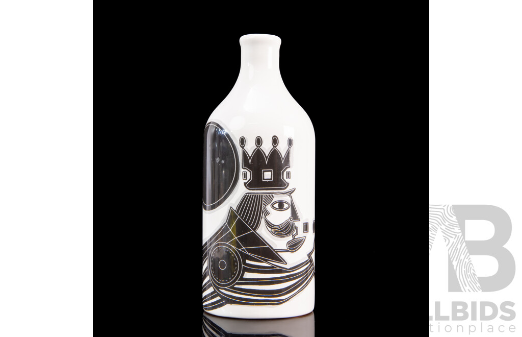 Vintage Limited Edition Frantoio Muraglia the King Extra Virgin Olive Oil Bottle Designed by Pierpaolo Gaballo