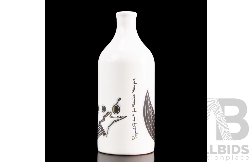 Vintage Limited Edition Frantoio Muraglia the King Extra Virgin Olive Oil Bottle Designed by Pierpaolo Gaballo