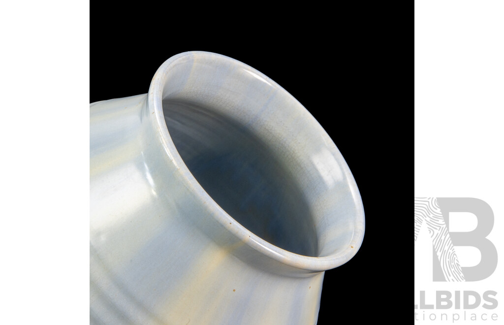 Art Deco English Candy Ware Glazed Ceramic Vase