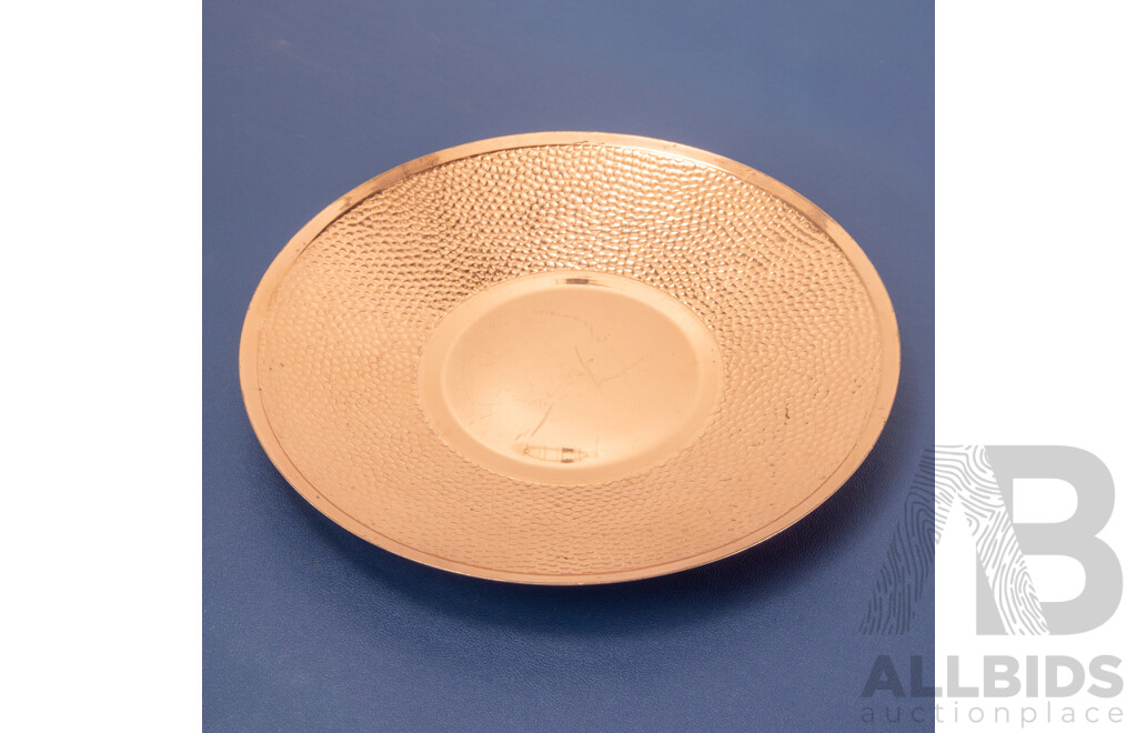Mid Century Rodd Copper Dish with Hammered Finish
