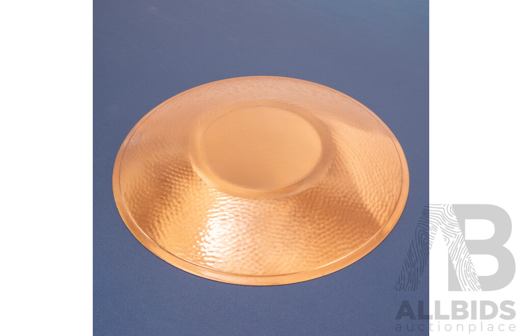 Mid Century Rodd Copper Dish with Hammered Finish