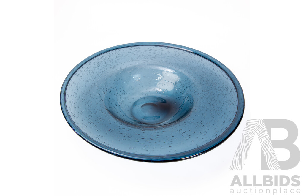 Large Mid Century Aerated Glass Centre Bowl