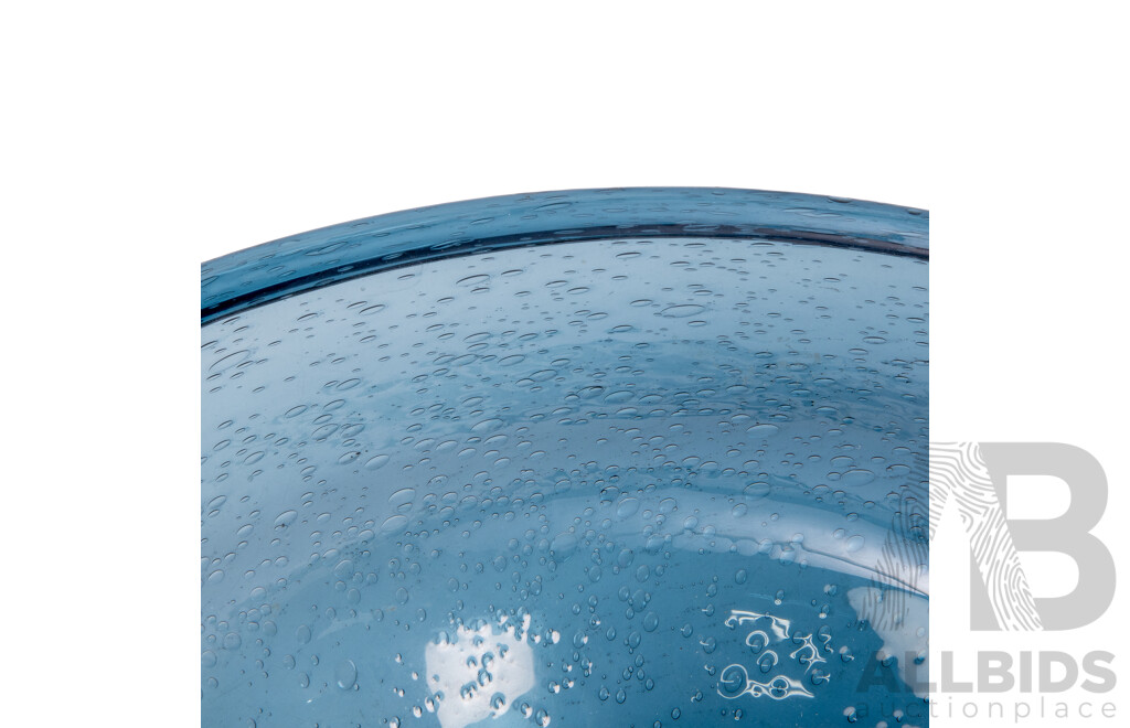 Large Mid Century Aerated Glass Centre Bowl