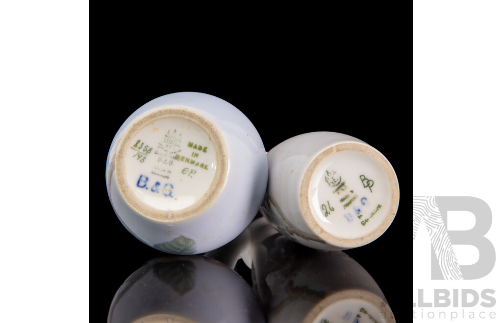 Two Vintage Bing & Grøndahl Denmark Vases