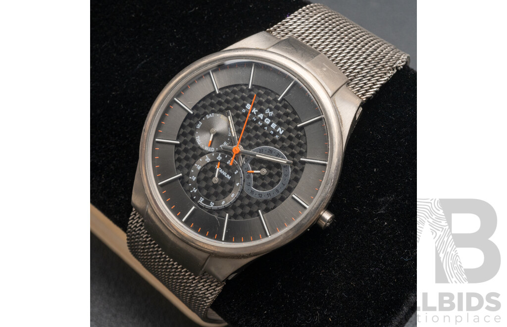 Gents Skagen Tutanium Watch, Model 809XLTTM