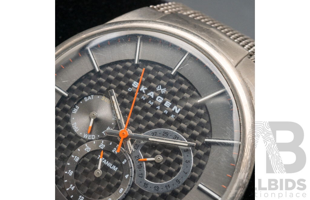 Gents Skagen Tutanium Watch, Model 809XLTTM
