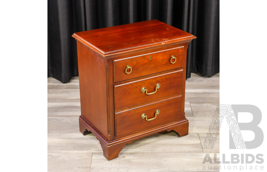 Drexel Heritage Three Drawer Bedside Chest