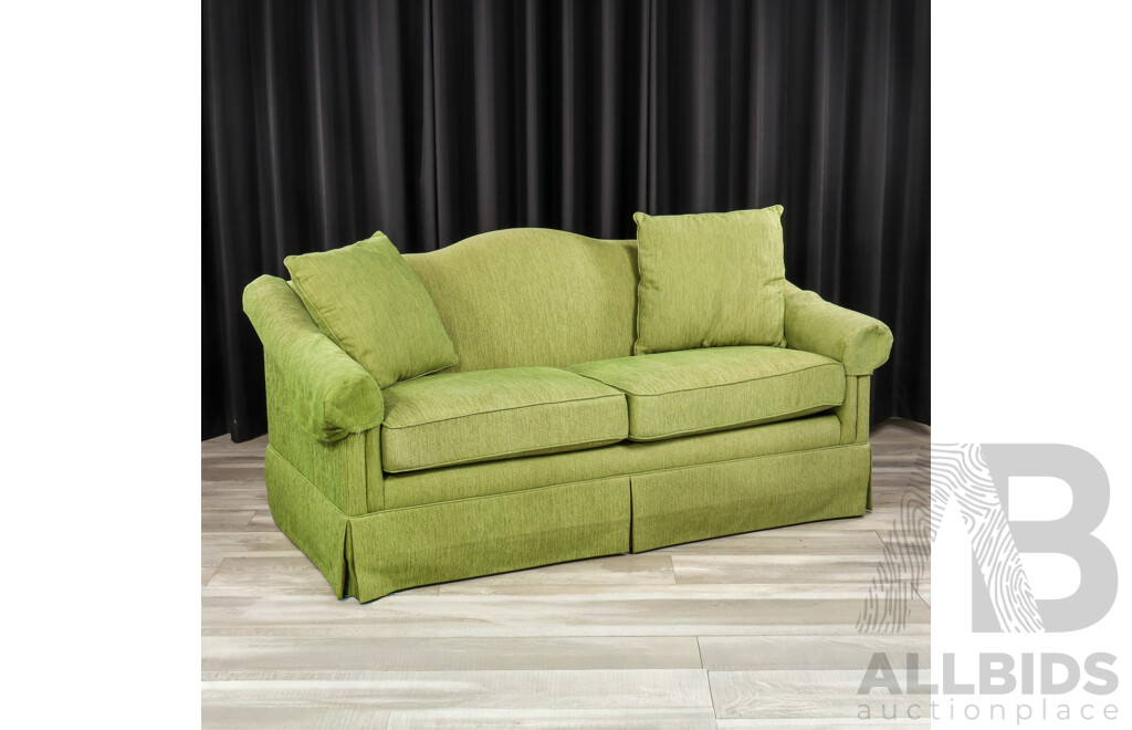 Drexel Heritage Upholstery Collection Three Seater Fabric Lounge in Green