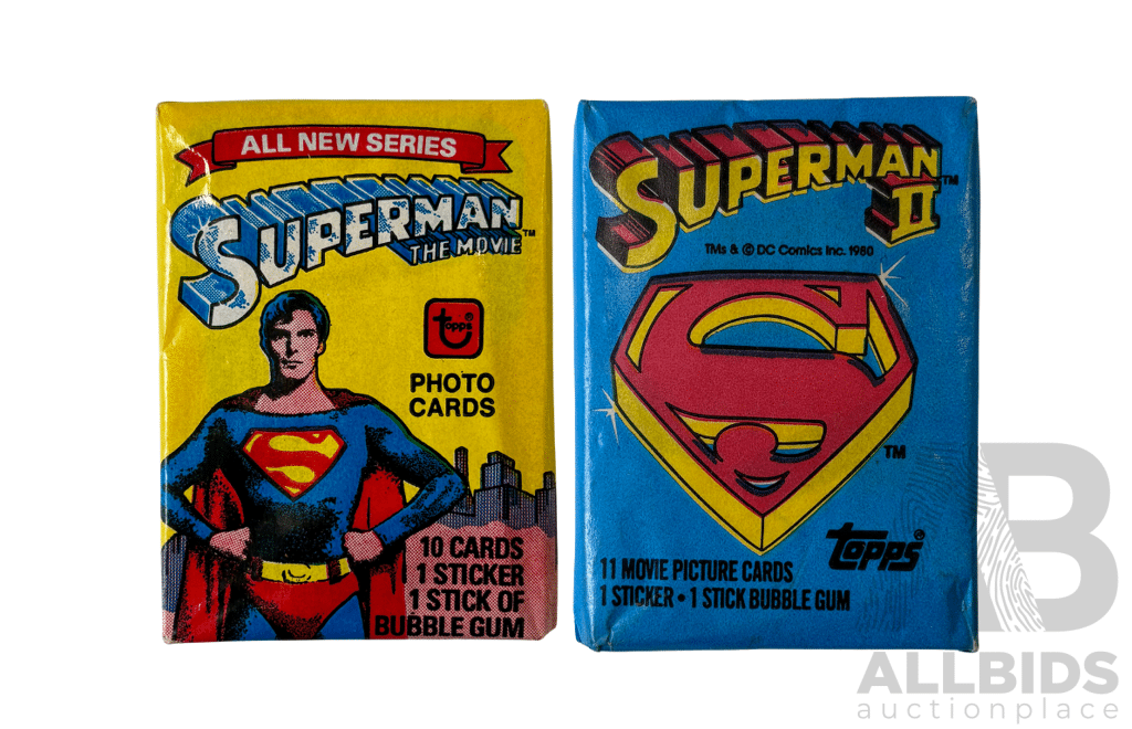 Superman The Movie & Superman II Sealed Trading Card Packs