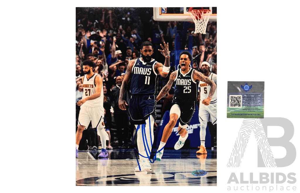 Kyrie Irving Signed Dallas Mavericks Action Photograph with COA