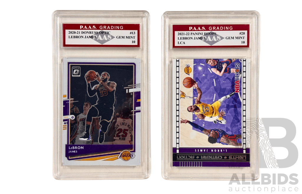 LeBron James PAAS Graded Gem Mint 10 Pair
