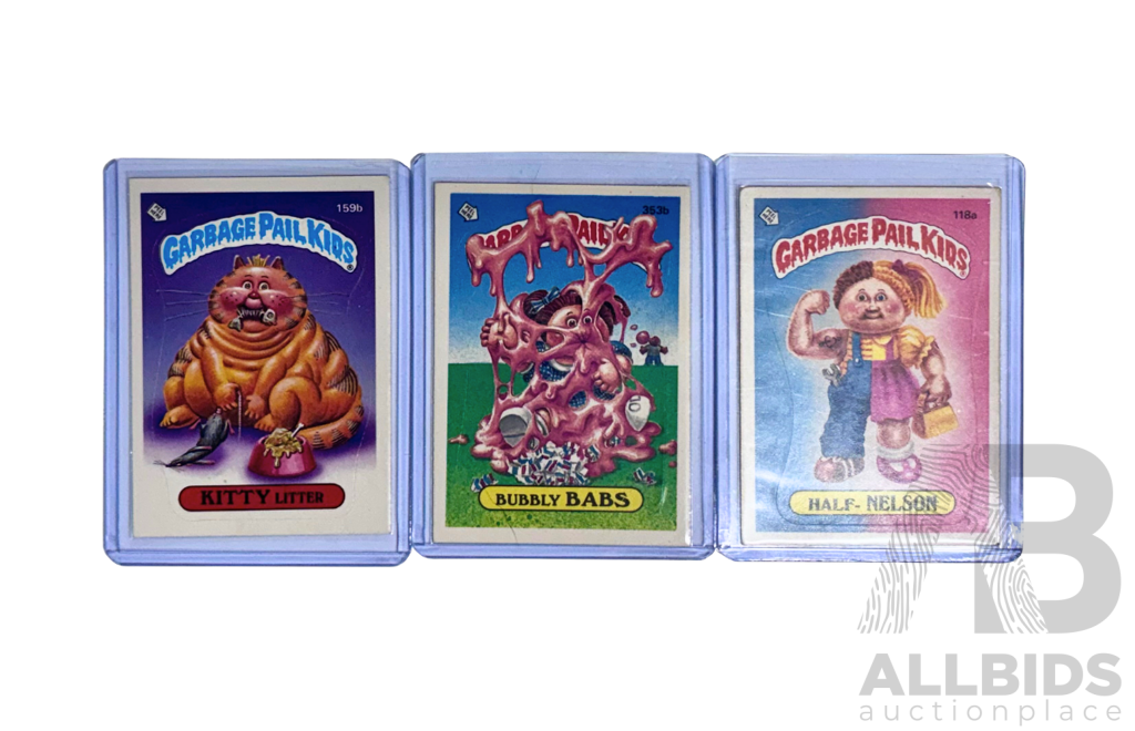1980s Garbage Pail Kids Three Card Lot
