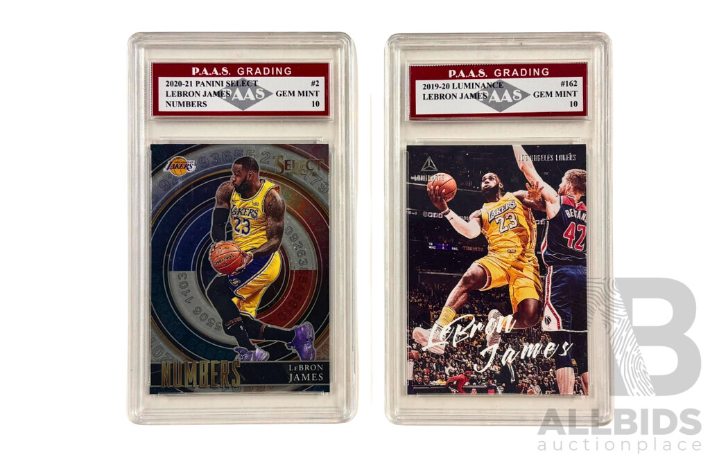 LeBron James PAAS Graded Gem Mint 10 Insert Pair