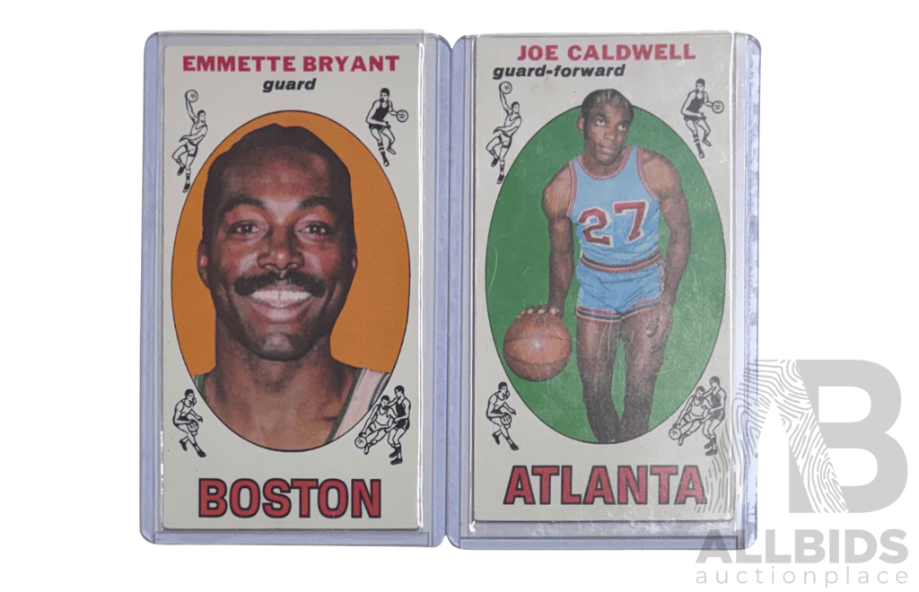 Emmette Bryant & Joe Caldwell Vintage Basketball Card Pair